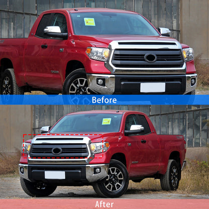 PU Leather Car Bonnet Hood Bra Wind & Bug Deflectors For Toyota Tundra 2007-21 6