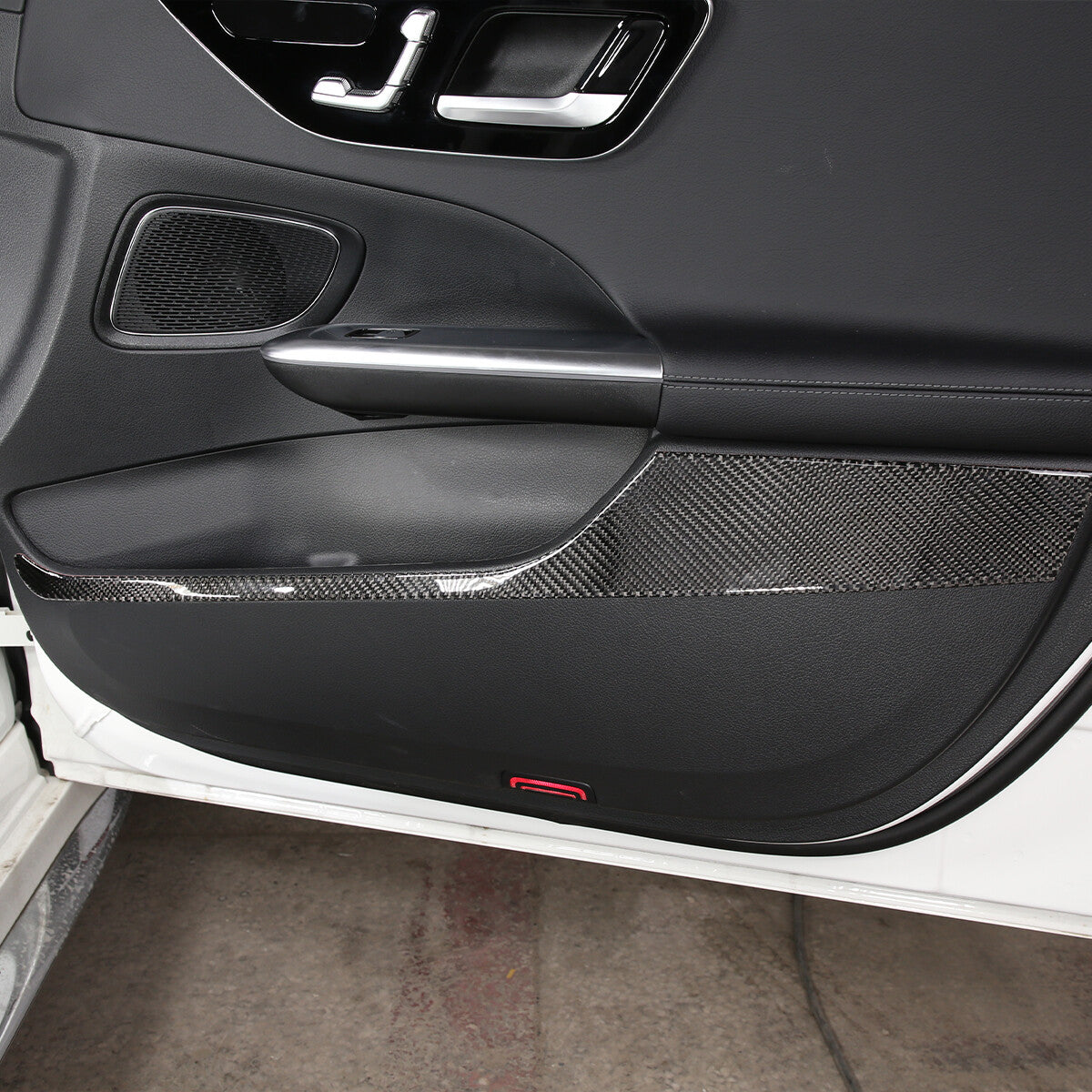 Real Carbon Fiber Car Door Panel Cover Trim For Benz C Class W206 2022-23 2