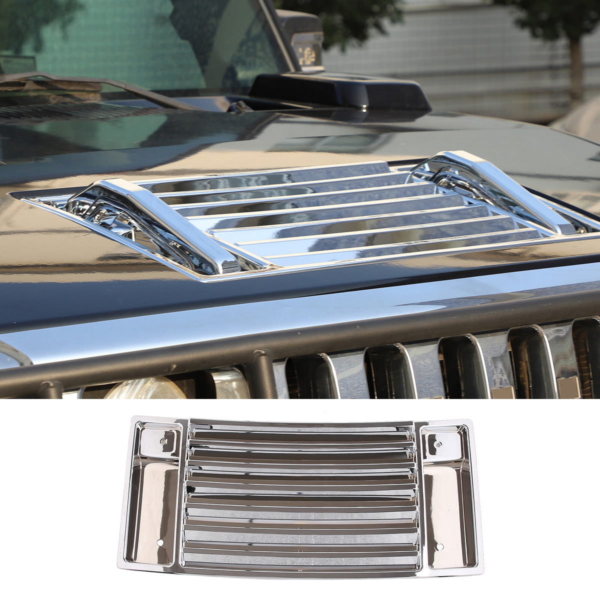 Silver Chrome Exterior Door Handle Mirror Hood Vent Trim Kit For Hummer H2 03-09 21