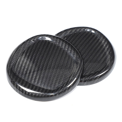 Real Carbon Fiber Front & Rear Emblem Cover Trim For Fiat 500 312 2016+ 16