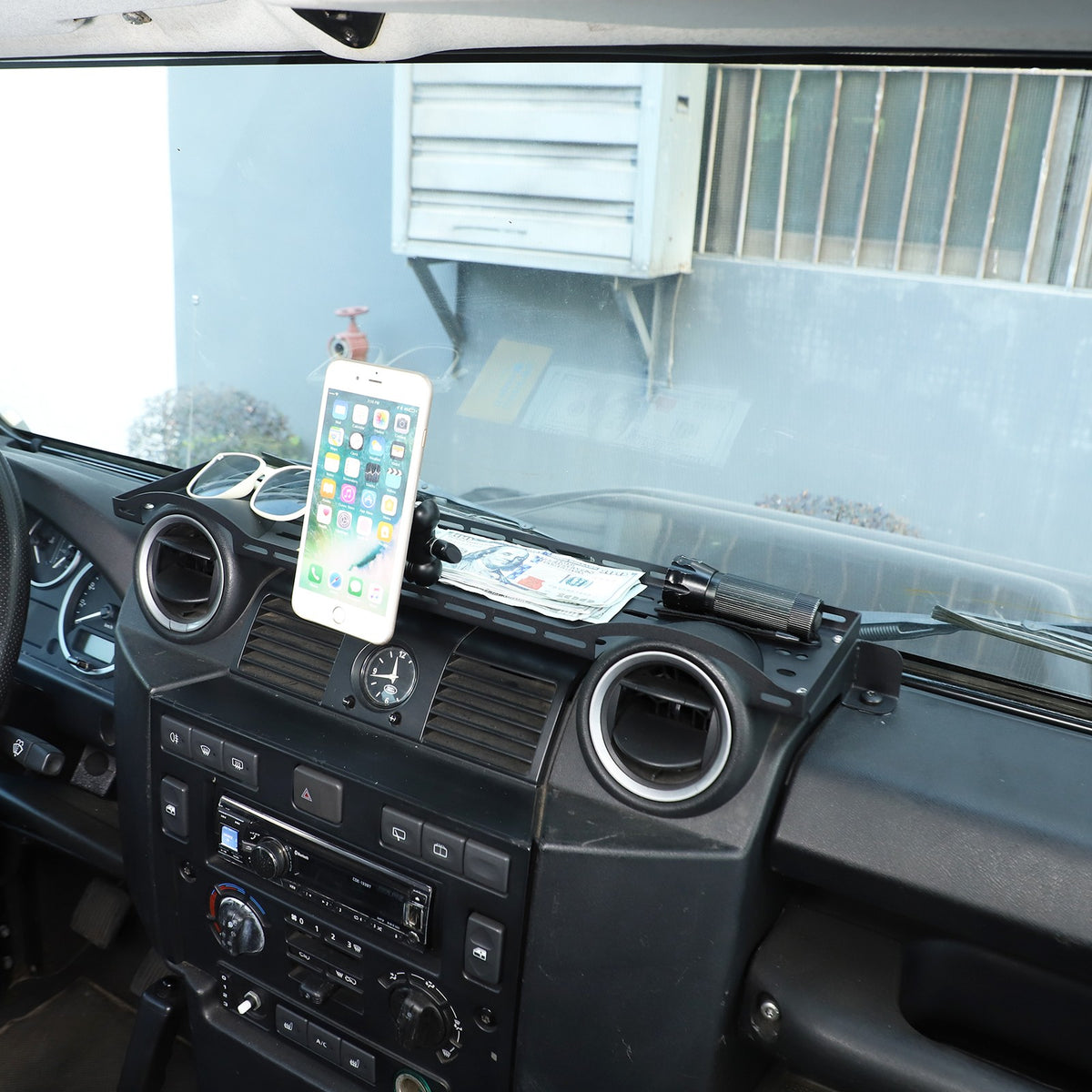 Magnetic Phone Holder Dashboard Storage Box For Land Rover Defender 2004-2018 19