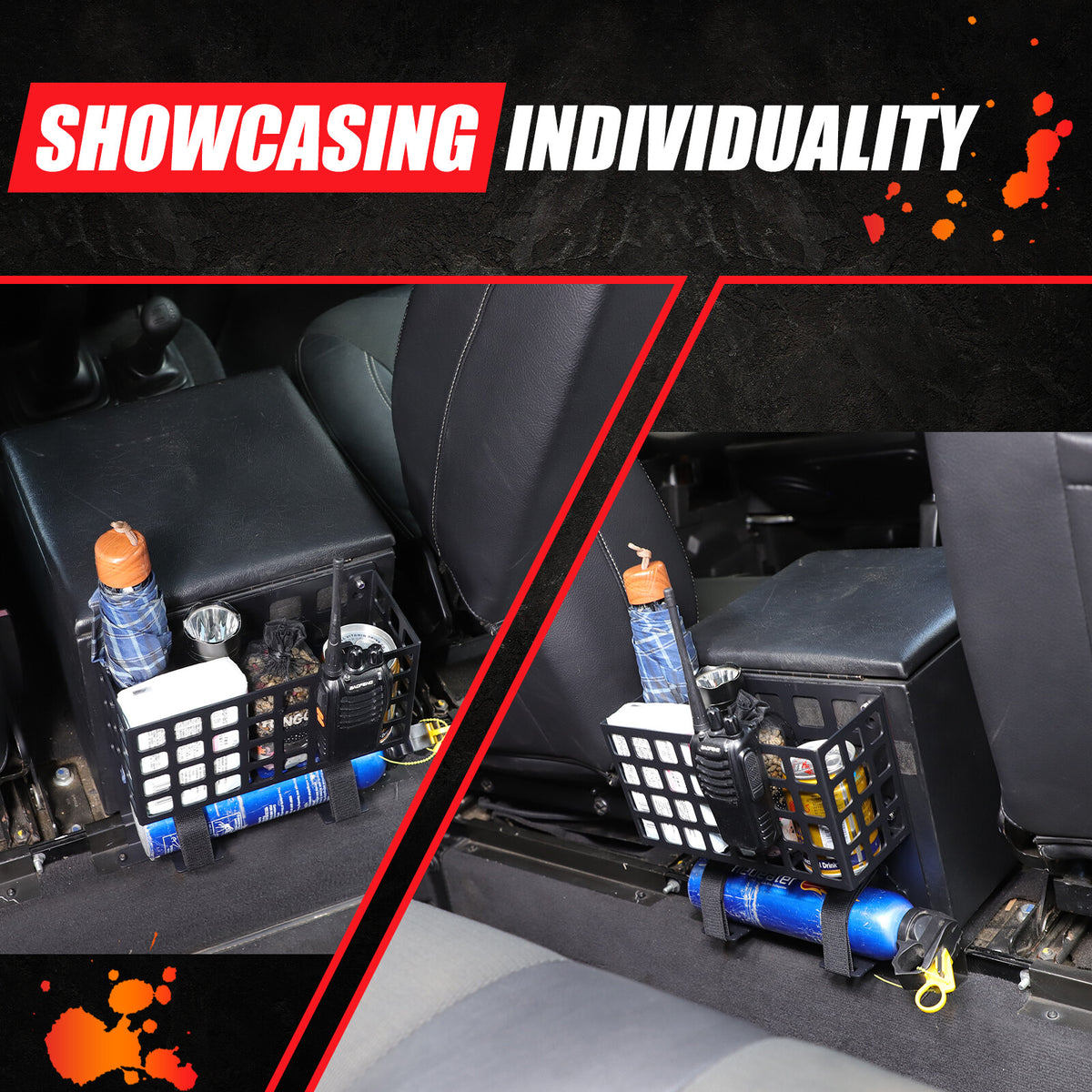 Rear Armrest Storage Box Fire Extinguisher Bracket For LR Defender L316 2004-18 13