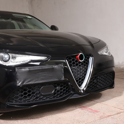 Tricolor Real Carbon Fiber Grille V-Shaped Trim For Alfa Romeo Giulia 2017+ US 18