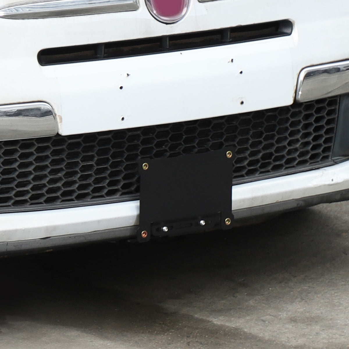 Front Bumper Tow Hook License Plate Mount Bracket For Fiat 500 2007+ US 2