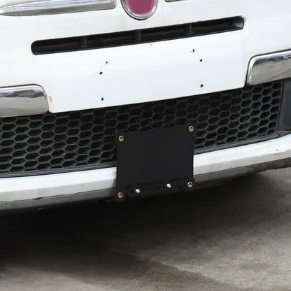 Front Bumper Tow Hook License Plate Mount Bracket For Fiat 500 2007+ US 2