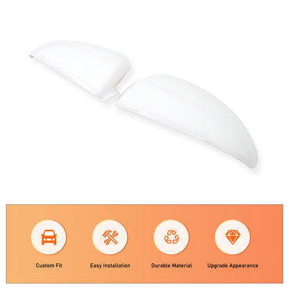 White ABS Exterior Rearview Mirror Cover For Mercedes Benz Smart 2009-2015 5