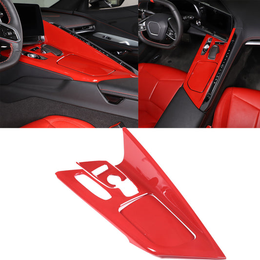 2pcs Red ABS Center Console Frame Trim Cover Fit for Corvette C8 2020-2025 1