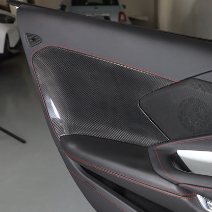Real Carbon Fiber Interior Door Cover Trim Decoration for Corvette C8 2020-26 12