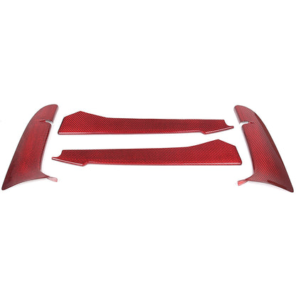 Red Real Carbon Front Grille Bumper Insert Trim For C8 Corvette Z51 Coupe 2020+ 14