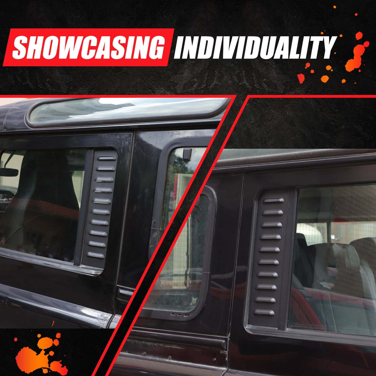 Alloy Rear Door Window Pillar Post Cover Trim For Land Rover Defender L316 04-18 11