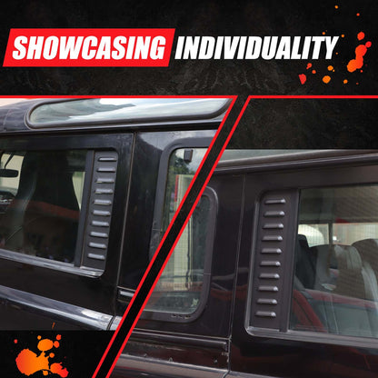 Alloy Rear Door Window Pillar Post Cover Trim For Land Rover Defender L316 04-18 11