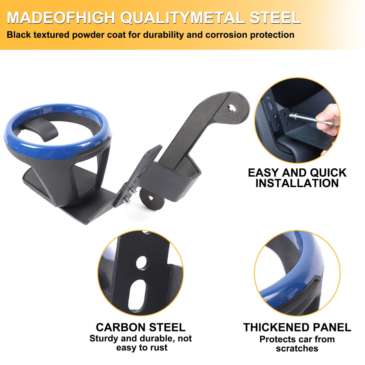 Blue Ring Driver Side Cup Holder Bracket For Land Rover Defender L663 2022 17