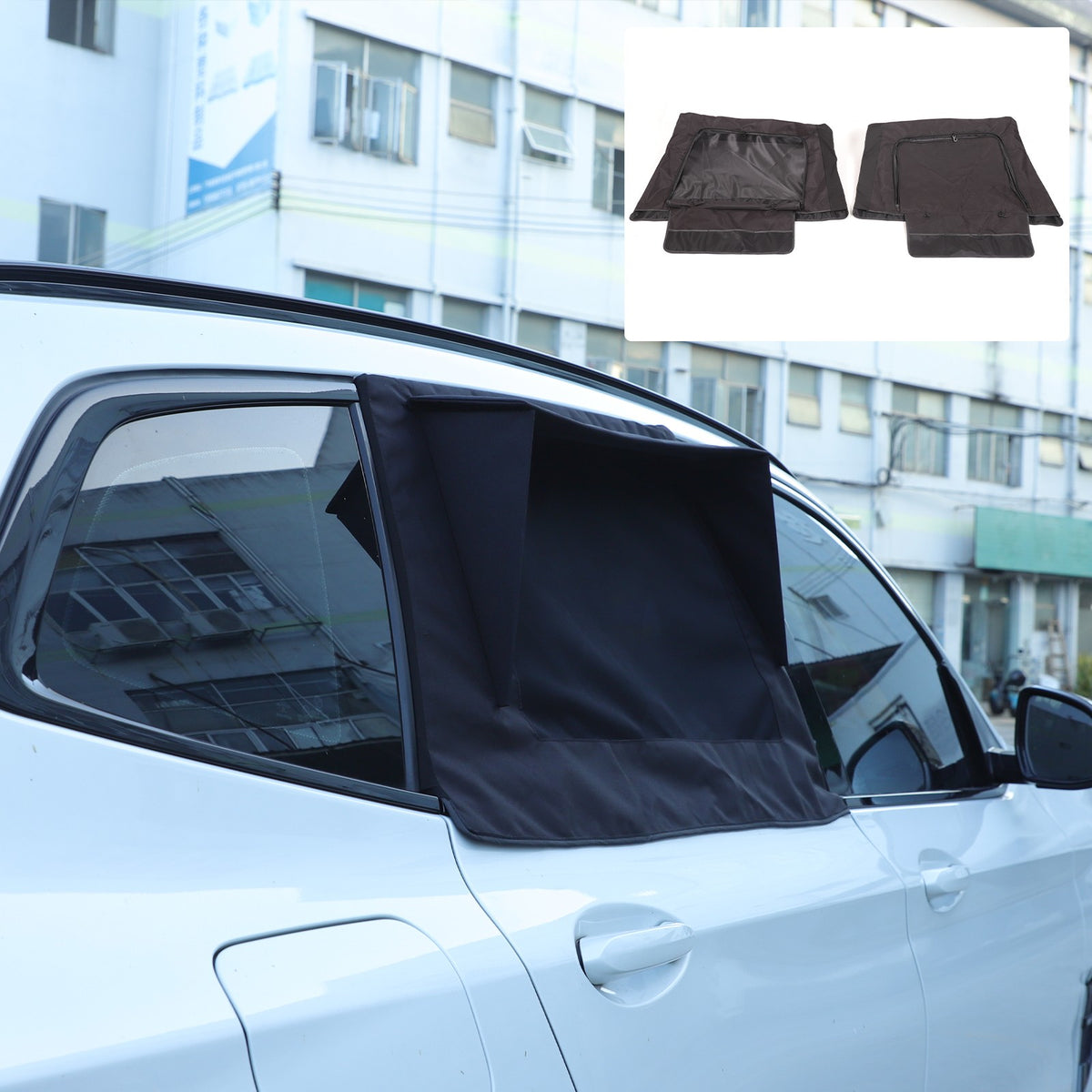 Black ABS Rear Door Window SunShade Cover For BMW X3 G01 2018-2024 17