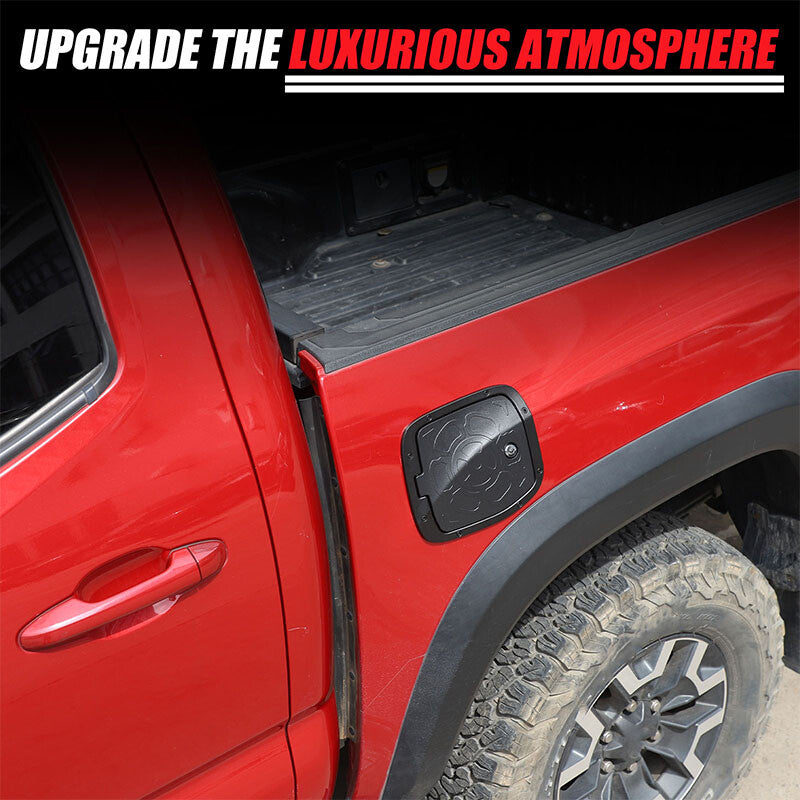 Flower Door Fuel Tank Cover W/ Lock Gas Cap Tank Trim For Toyota Tacoma 16-22 US 10
