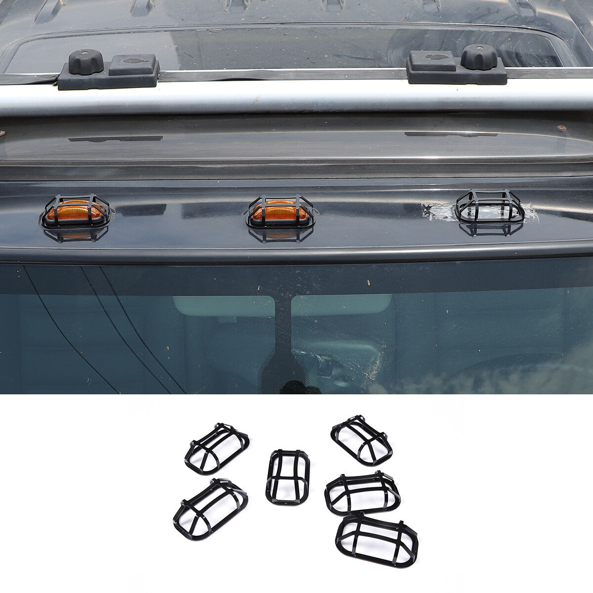 Carbon Steel Roof rear tailgate Light Trim Cover For 03-09 HUMMER H2 SUV SUT 4