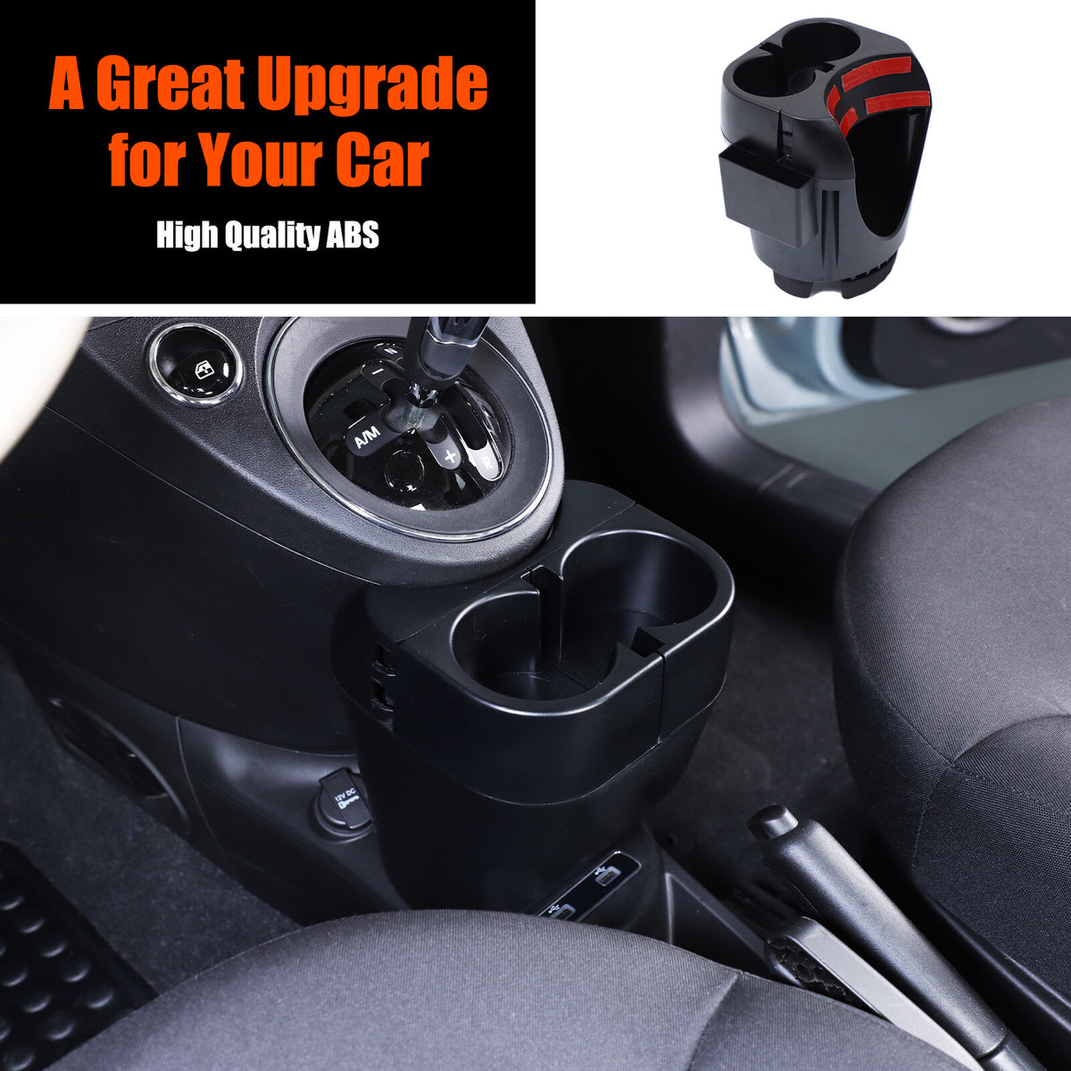 Center Lower Cup Storage Box Organizer Tray For Fiat 500 Abarth 595 695 2016+ 18