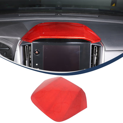 Red Real Carbon Fiber Center Navigation Screen Trim For Subaru Crosstrek GU 24+ 12