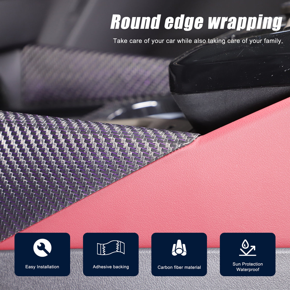 Real Carbon Fiber Center console Gear Shift Side Trim For BMW 5 Series G60 2024+ 9