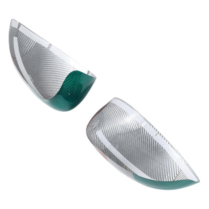 Tri-Color Real Carbon Fiber Side Mirror Cover Trim For Fiat 500 312 2010+ 15