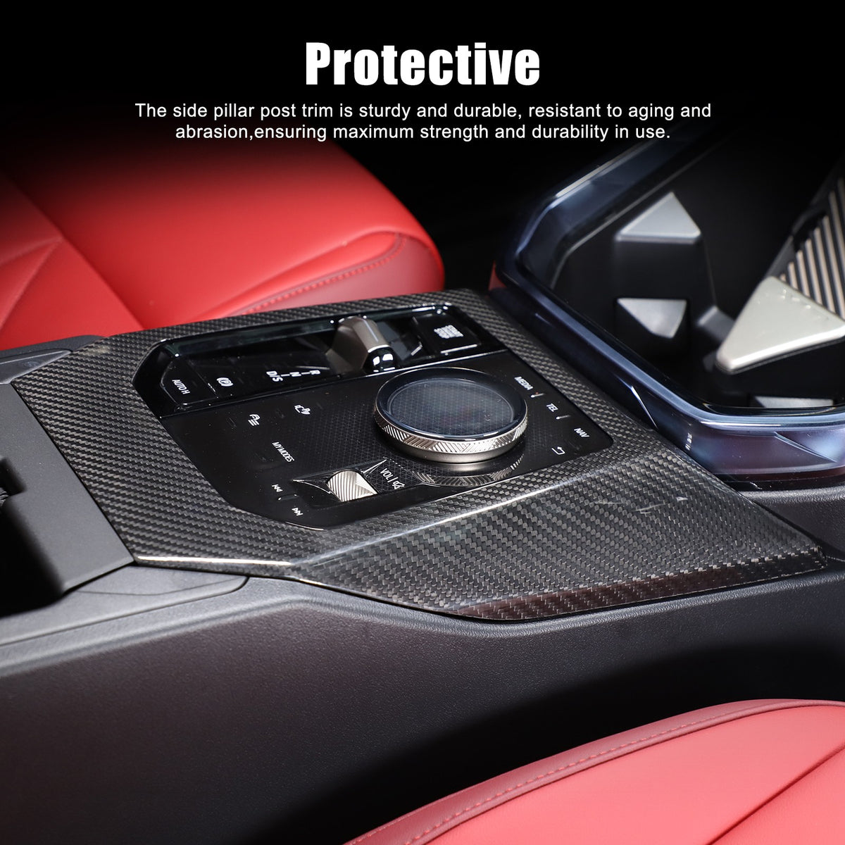 Real Carbon Fiber Center Console Gear Shift Panel Trim For BMW X3 G45 2025+ 5