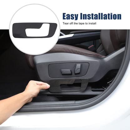 Real Carbon Fiber Seat Adjustment Button Frame Trim For BMW X1 U11 2023-2024 2