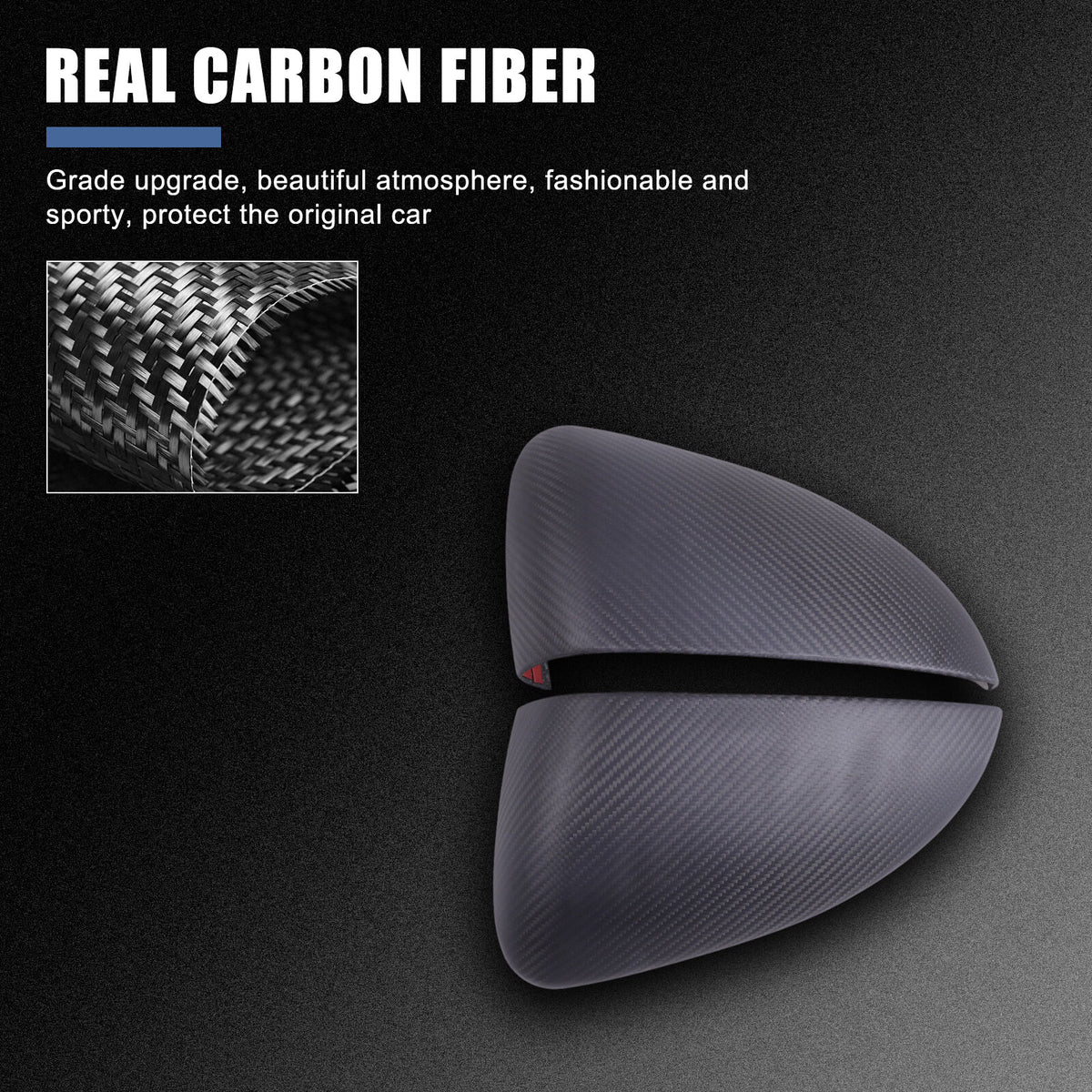 Matte Real Carbon fiber Side Rear Mirror Cover Caps Trim For Lotus EMIRA 2021-25 21