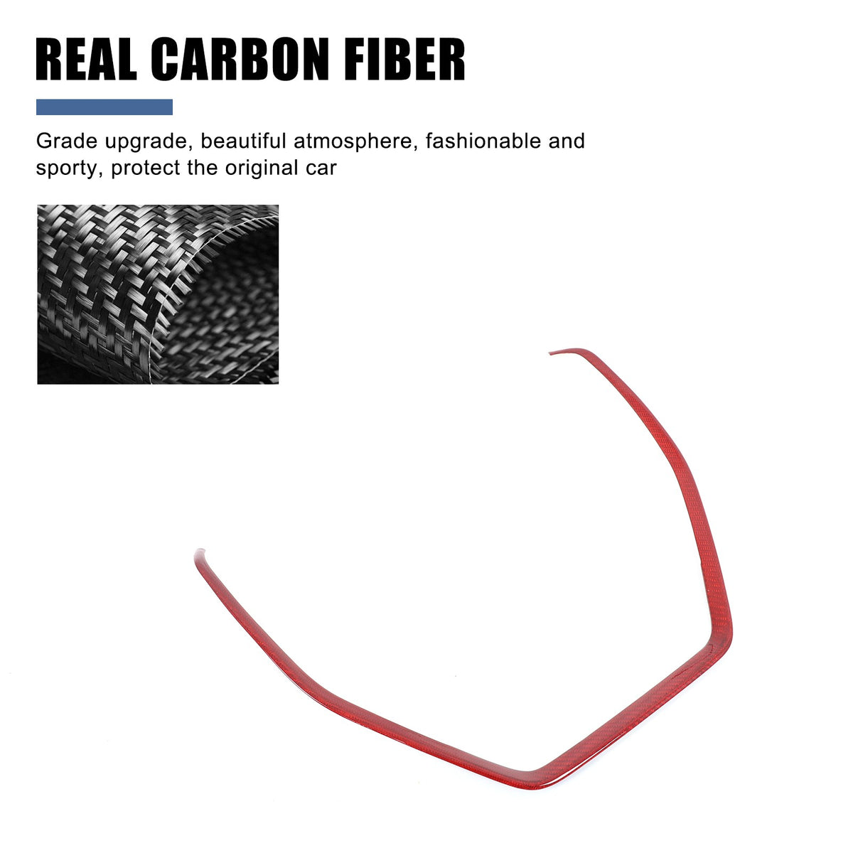 Red Real Carbon Fiber Navigation Screen Frame Trim For Subaru WRX VB MT 2022+ 12