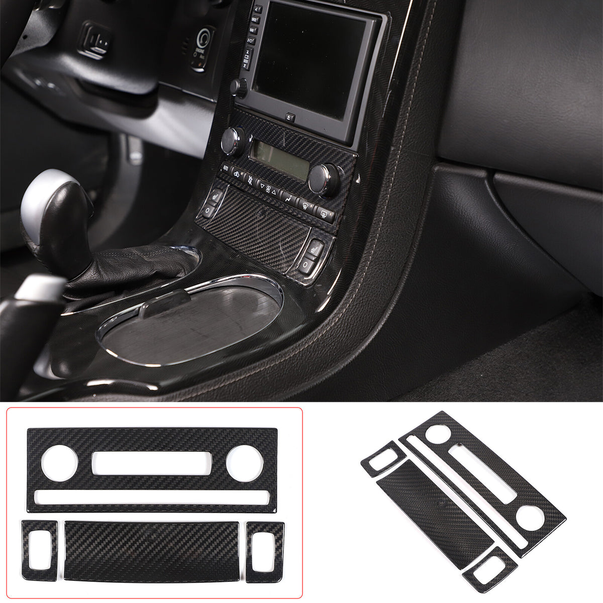 Real Carbon Fiber Center Console Air Conditioner Trim For Corvette C6 2005-13 20