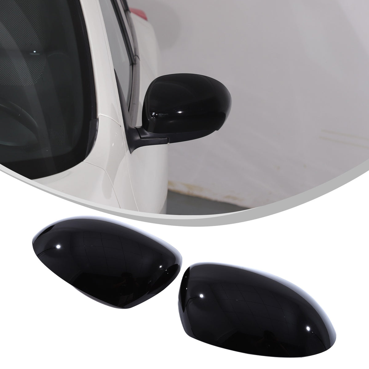 Piano Black ABS Full Wrap Exterior Side Mirror Cover For Nissan Juke 2010-2014 3