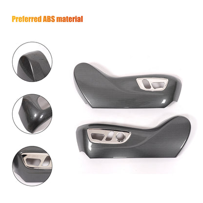 ABS Carbon Seat Adjustment Button Trim Cover For Toyota Land Cruiser LC250 24+ 16