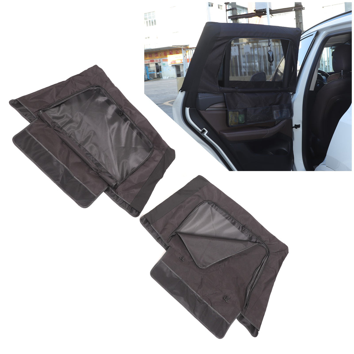 Black ABS Rear Door Window SunShade Cover For BMW X3 G01 2018-2024 18