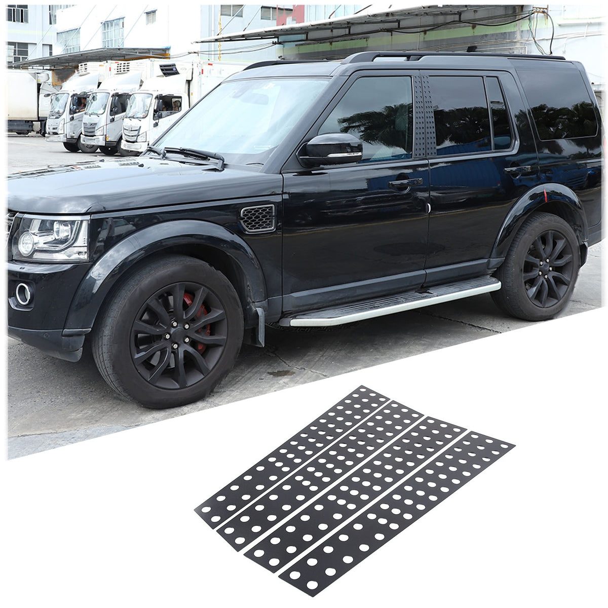 Black Alloy Window Center Pillar Trim Panel For Land Rover Discovery 3&4 04-16 14