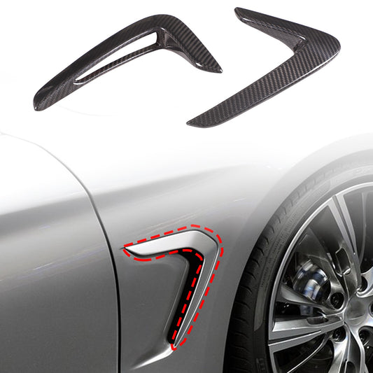 Real Dry Carbon Fiber Side Fender Trim For BMW 4 Series F32/F33/F36 2013-2016 1