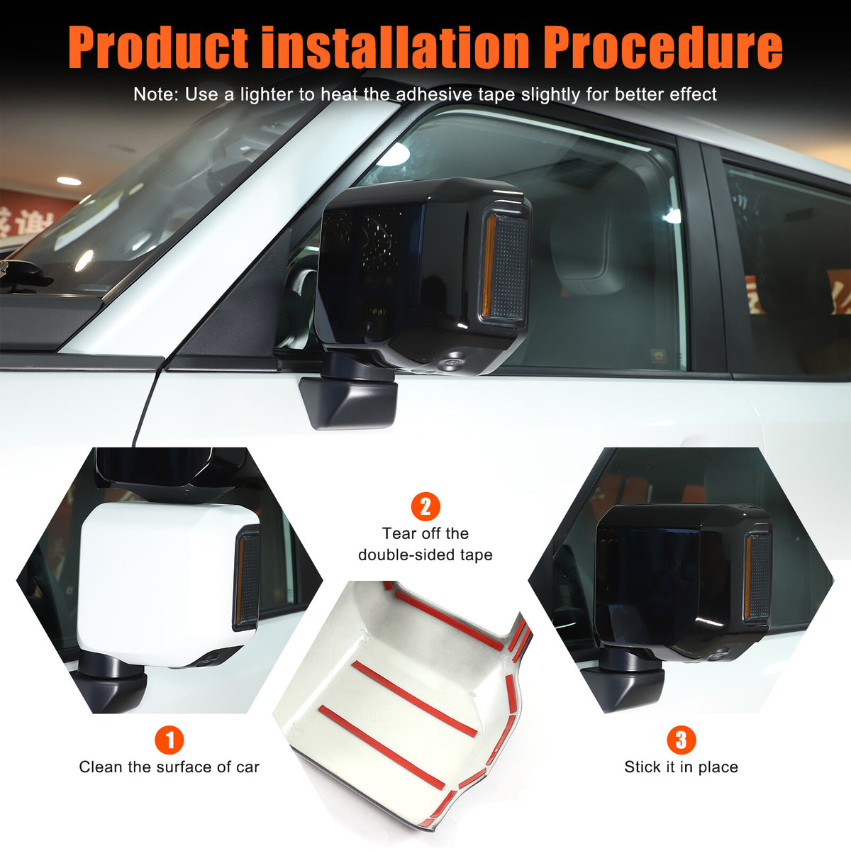 Glossy Black Door Handle & Rearview Mirror Cover For Toyota LC250 2024+ 11