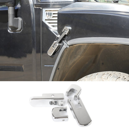 Replacement Aluminum Chrome Silver Hood Handle Cover Trim For Hummer H2 2003-09 19