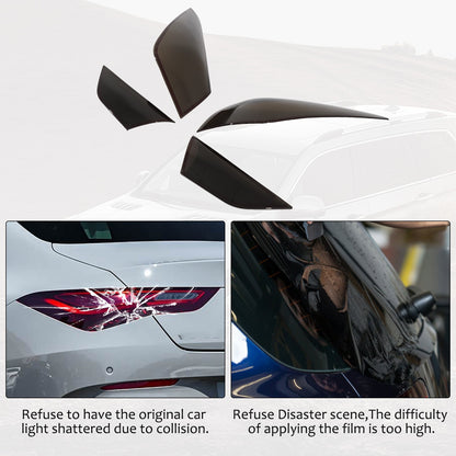 Smoked Black ABS Tail Light Smoked Cover Trim For Benz CLA C118 2020-2025 US 18