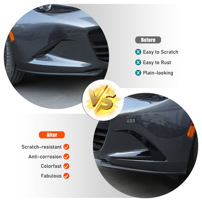Gloss Black Front Side Vent Fin C Canards Splitter For Mazda MX-5 Miata 2016-23 10