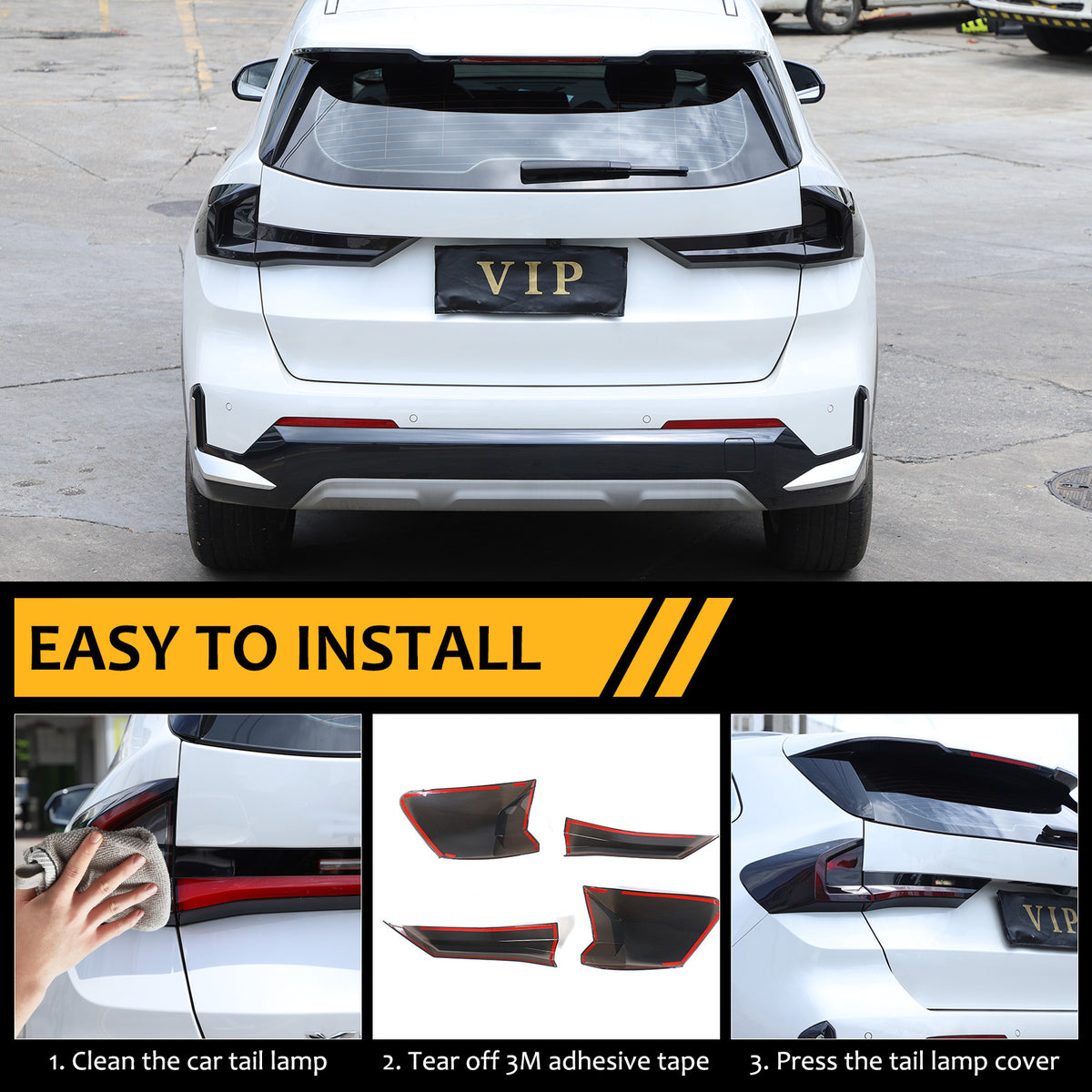 Smoked Black Rear Tail Light Guard Decor Cover Trim For BMW X1 iX1 U11 2023+ 14