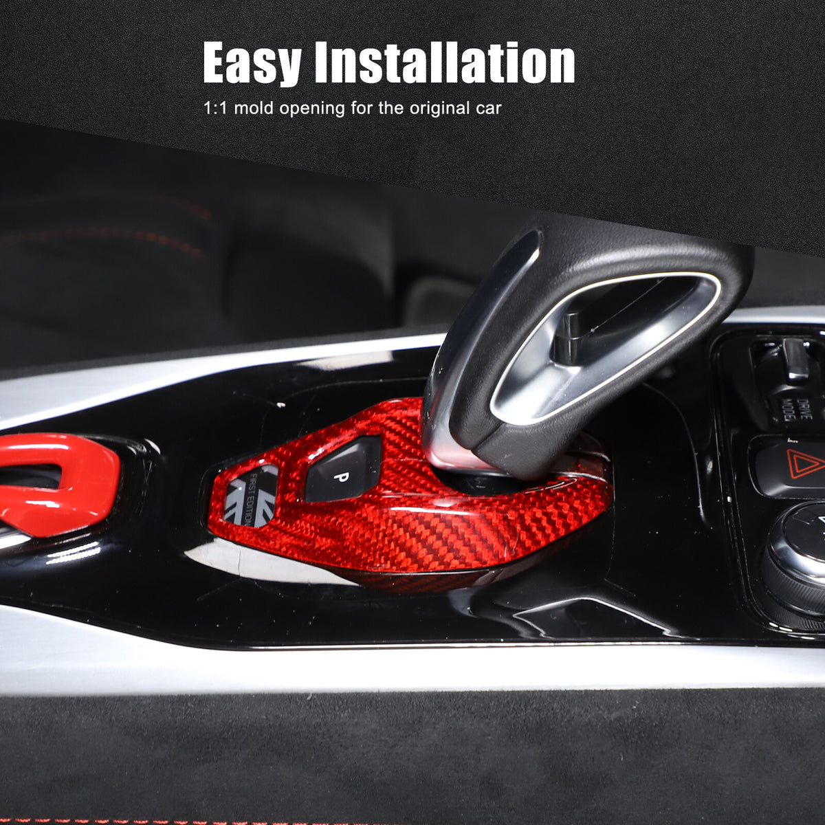 Red Real Carbon Fiber Interior Exterior Conosle Trim Cover For Lotus EMIRA 21-25 57
