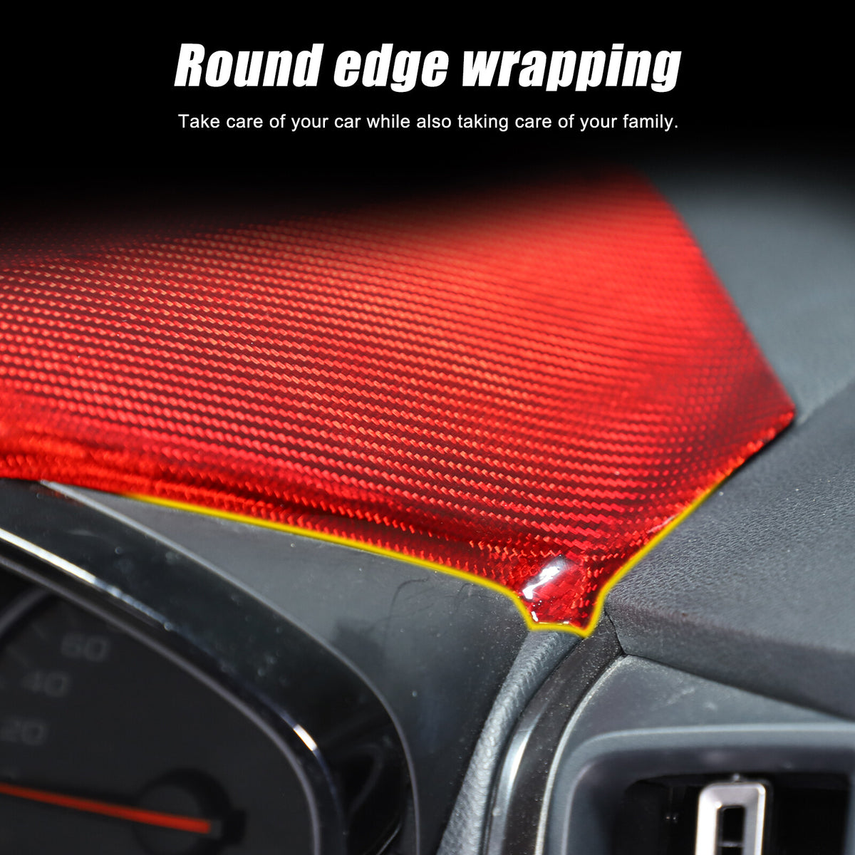 Red Real Carbon Fiber Dashboard Instrument Upper Trim For Subaru WRX VB 2022+ 2