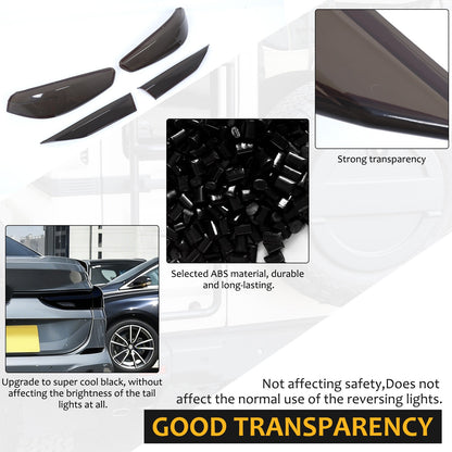 Smoked Black Rear Tail Light Cover Trim For BMW 2 Series F44 Gran Coupe 2020-25 19