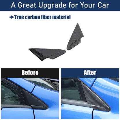 Real Carbon Fiber A Pillar Corner Triangle Cover Trim For Subaru WRX STI VB 22+ 5