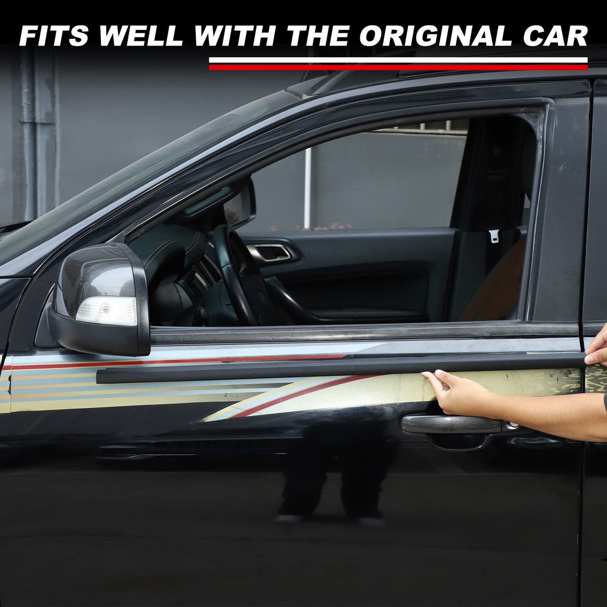 Replacement Car Window Outer Beltline Seal Trim For Ford Ranger T6 2013-2021 US 8