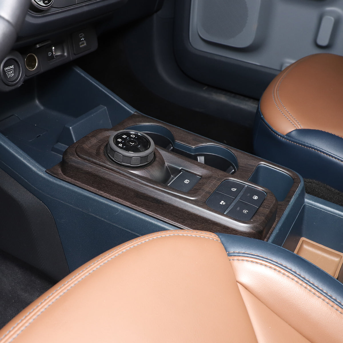 Oak Wood Grain Interior Decor Trim Cover Set Kit Fits Ford Maverick 2022-2024 12