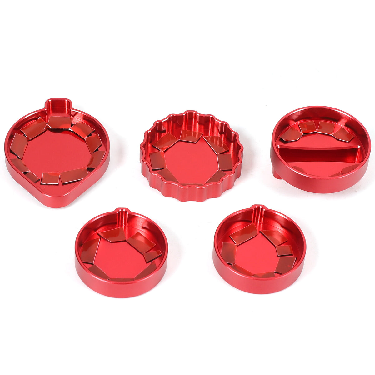 Red Alloy Engine Cabin Fluid Switch Trim Cover For Toyota Land Cruiser LC250 24+ 18