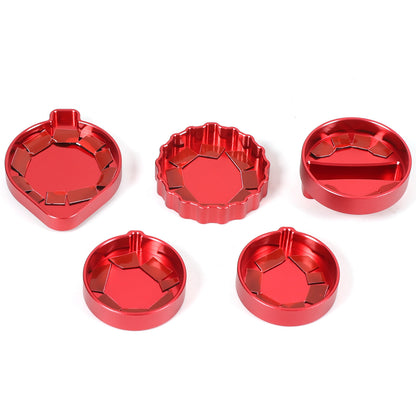 Red Alloy Engine Cabin Fluid Switch Trim Cover For Toyota Land Cruiser LC250 24+ 18