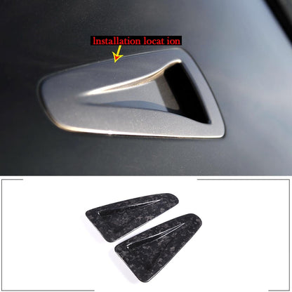 Forged Carbon Car Hood Air Outlet Frame Cover Trim For Nissan GTR R35 2008-2016 10