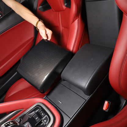 ABS Carbon Fiber Style Armrest Box Console Cover For Jaguar F-TYPE 2013-2024 US 13