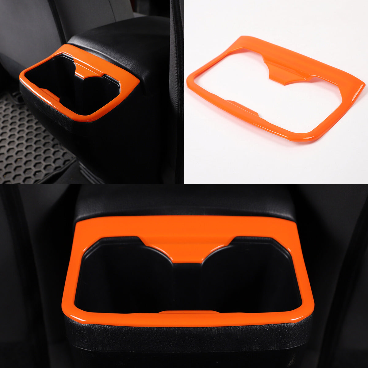 19PCS Orange Interior Full Center Console Trim Set For Toyota Tacoma 2016-22 5