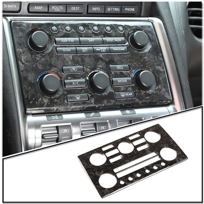 Forged Carbon Fiber Central Control Volume Panel Trim for Nissan GTR R35 08-16 9